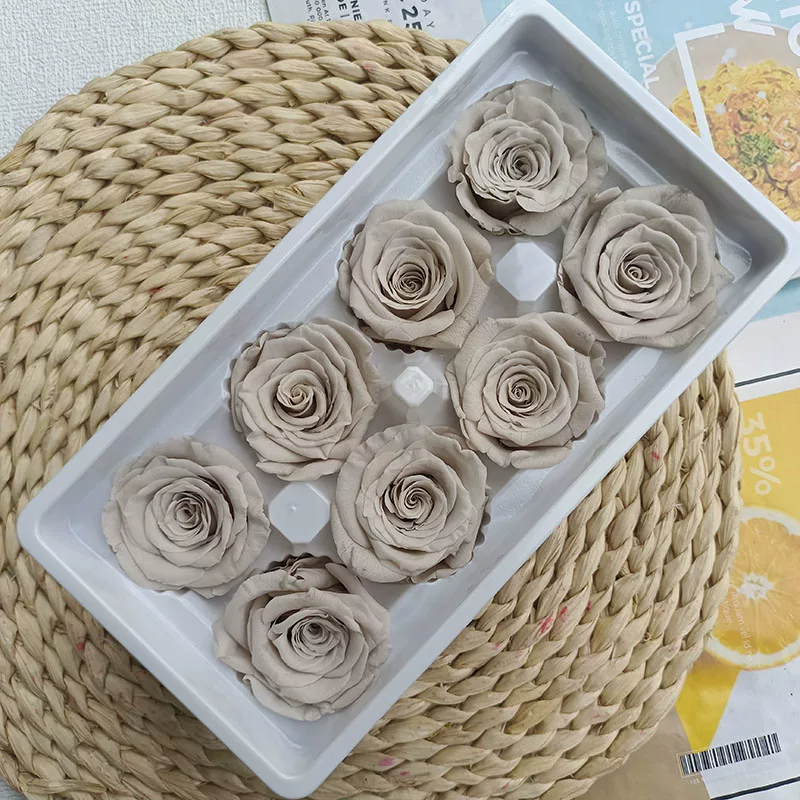 Иммортальная/бессмертная цветочная Diy материал роза B-уровня real flower засушенные цветы высококлассный ручной букет капучино набор целая коробка
