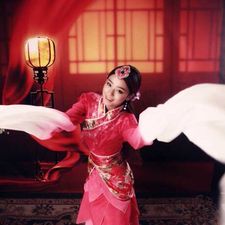 甄嬛传 惊鸿舞 古代古典舞蹈服装 女士舞蹈服装 红色水袖古装