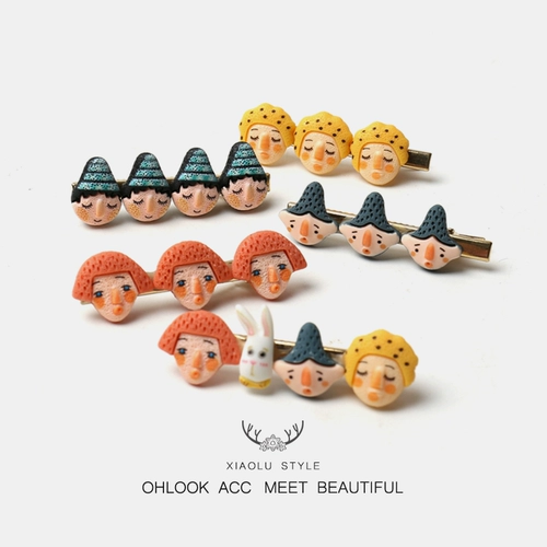 Дизайнерская кукла, забавная увлекательная мультяшная заколка для волос, простой и элегантный дизайн