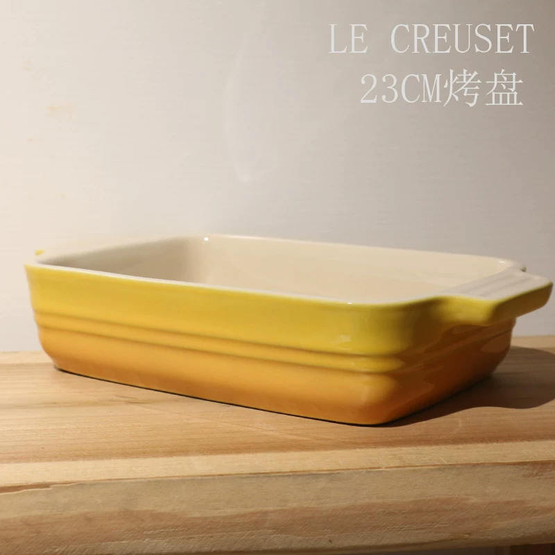 Французская керамическая посуда Le Creuset в cool color, прямоугольная форма для выпечки 23 см, кухонные принадлежности в японском стиле