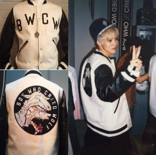 EXO BWCW Luhan Star Star The same baseball clothing sweater in autumn and winter cotton jacket thick models