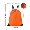 Баскетбольная сумка оранжевого цвета 420D