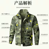 Камуфляжная износостойкая ветрозащитная дорожная куртка для работы