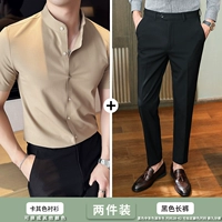 Хаки черные штаны, комплект