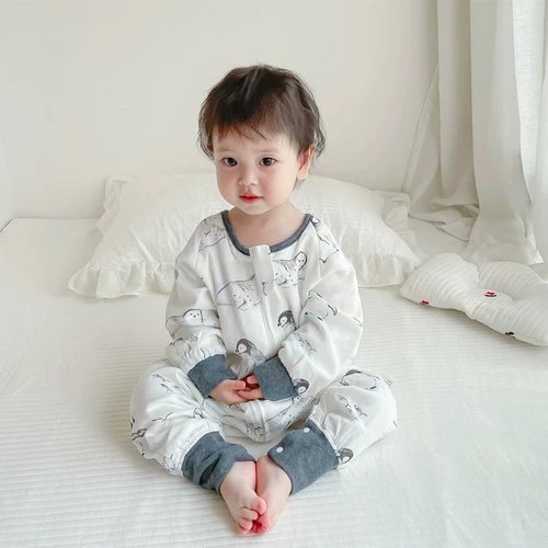 Детский спальный мешок, марлевый летний тонкий универсальный лонгслив на четыре сезона