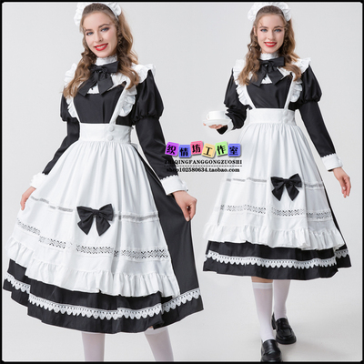 taobao agent Detachable apron, dress with sleeves, Lolita style, long sleeve