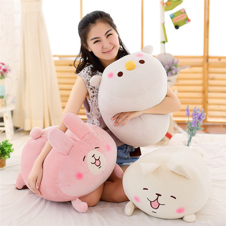可爱日本小鸡抱枕公仔毛绒玩具娃娃玩偶生日礼物女孩孕妇枕羽绒棉