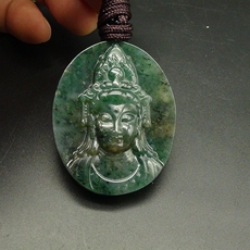 Украшения на шею 南阳独山玉老天蓝料观音菩萨挂件