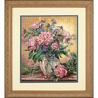 DIM35211 Peonies & Canterbury Bells