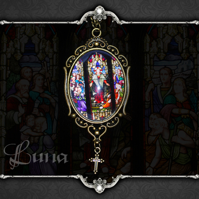 taobao agent Gloria ｜ Church color window 27 hand -made Jesus healing Gothic collarbone necklace retro time gemstone