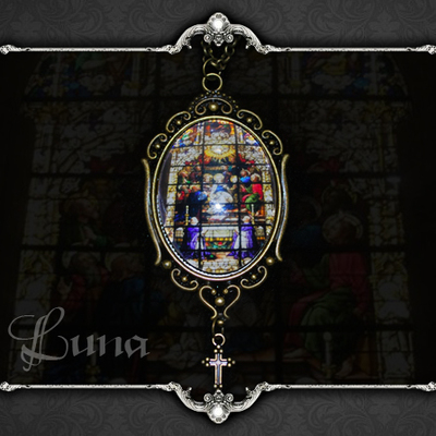 taobao agent Gloria ｜ Church Colorful Window Handicrafts, European and American Exaggerated Retro Gothic Personality Customized Necklace