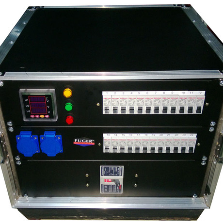 皇冠信誉 舞台灯光音响电源柜电源箱直通柜直放柜24路胶木插80kw