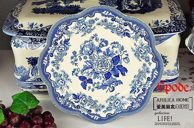 

Ваза под фрукты United Kingdom Royal collection of Spode 34 Spode Blue Room9.5