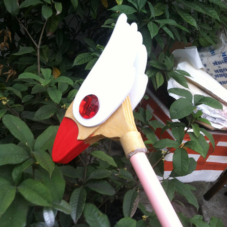 黛蓝定做鸟头杖小樱魔杖cosplay道具制作动漫人物魔杖热销