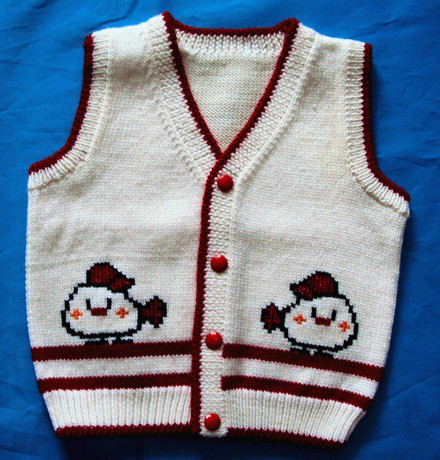 马夹背心纯手工编织手打毛衣儿童马夹背心宝宝毛线背心单排扣