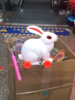 Кролик, портативный фонарь, музыкальная игрушка, Шанхай, «сделай сам», белый кролик