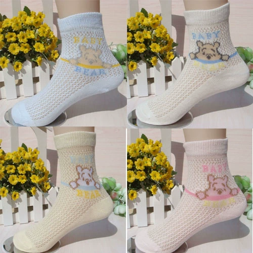 [Бесплатная доставка более 18 юаней] Qicai All-Cotton Kids's Summer Nogs, детские носки, чулки D05-10