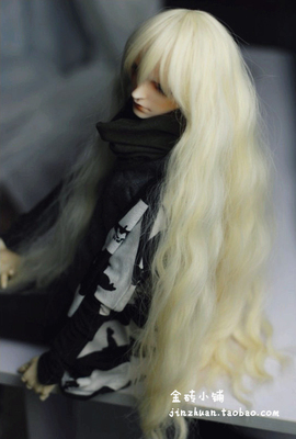 taobao agent 3 -point uncle BJD baby wig Super long rolled roll Mori women's palace mansion mermaid roll milk white gold 4 color entry free shipping