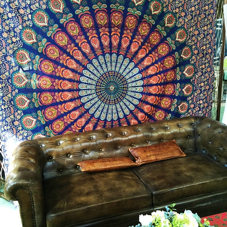 民族风挂布 进口印度大号东南亚家居布艺床单桌布壁挂 曼达拉挂毯