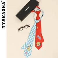 [Медовая серия] Tyakasha Takasha Retro галстук мужской универсальный веселый декоративный клетчатый галстук женщины