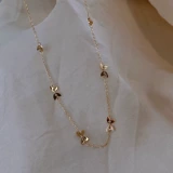 Caring Koko Минималистичное ожерелье, небольшая цепочка до ключиц, дизайнерский аксессуар, легкий роскошный стиль, тренд сезона