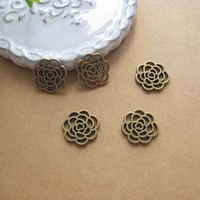 Бронзовый цвет одна 16 -мм полая маленькая роза 1 (сделайте 7 выстрелов 10)