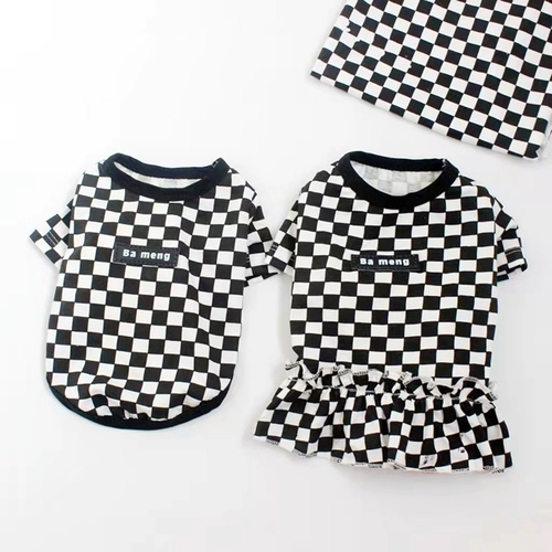 Тонкая майка топ, летняя парная одежда для влюбленных, шахматы, домашний питомец