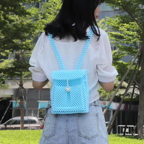 Рюкзак, сумка из жемчуга, браслет из бисера ручной работы, 2020, популярно в интернете