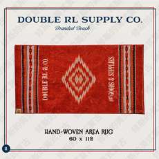 Гобелен 红色纳瓦霍羊绒混纺手工地毯 美式复古装饰背景挂毯 非rrl navajo