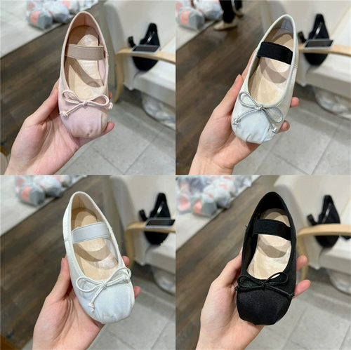 Uyikids Корейская версия девушек Элегантная неглубокая одиночная обувь 2024 Весна / лето Новое Детское Западное Западное произведение