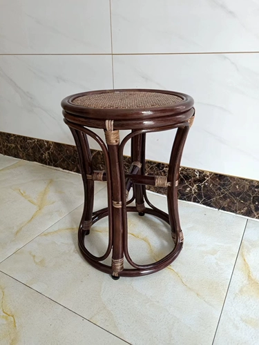 Магазин одежды натуральной виноградной лозы натуральной моды диван с табуреткой для обувного табурета, макияж, ношение обуви, табурет маленький круглый табурет круглый табурет