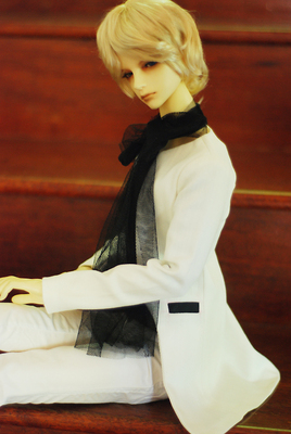 taobao agent ◆ Bears ◆ BJD baby clothing A014 White Horse Prince Pure White denim coat 1/3 & Uncle