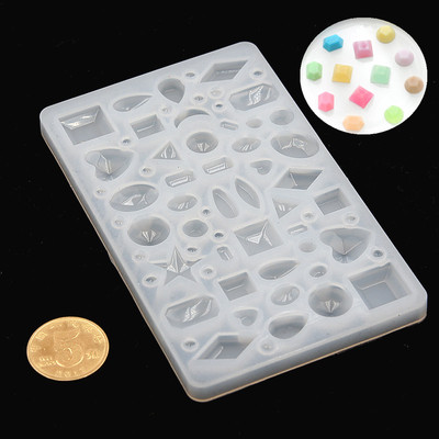 taobao agent Ultra -light clay resin clay high transparency gem diamond accessories mini silicone mold collection drop glue manual DIY