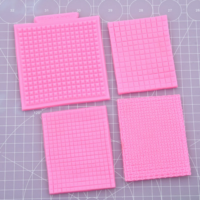 taobao agent 【Red bean clay】Simulation biscuits lattice, Wastef Cake Silicon Gloves Mold Plaid Weaving Texture Printing Model