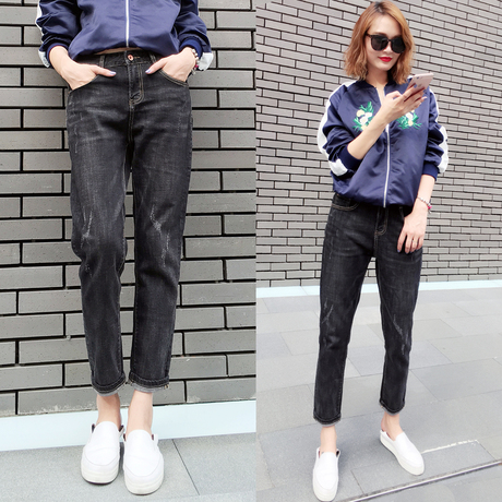 【高腰垮裤】_高腰牛仔垮裤图片_欧洲站牛仔垮裤价格_搭配分享 - 爱