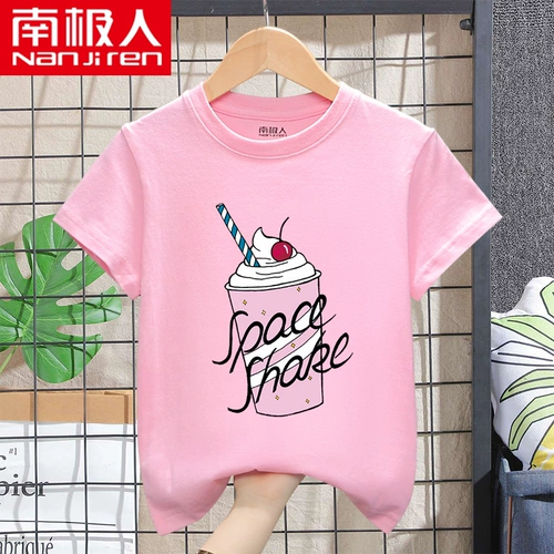 南极人 Футболка с коротким рукавом, хлопковая детская летняя одежда, коллекция 2022, в западном стиле, подходит для подростков