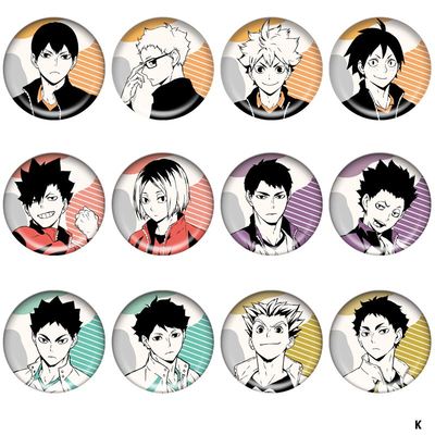 taobao agent Volleyball Teenager Doujin Two-dimensional Japanese Anime Peripheral Medal Baji COS Laser Badge Badge Brooch K Type