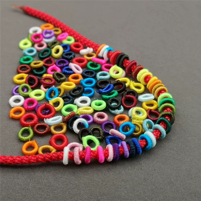 Тканый ожерелье handmade, аксессуары, красная верёвка браслет, аксессуар, DIY