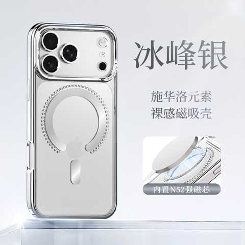 Luxury Bling Diamond Bling With Swarovski® Elements, Clear Phone , Girls, Genuine Crystals – Pro/Plus/Max/Air – 17, 16, 15