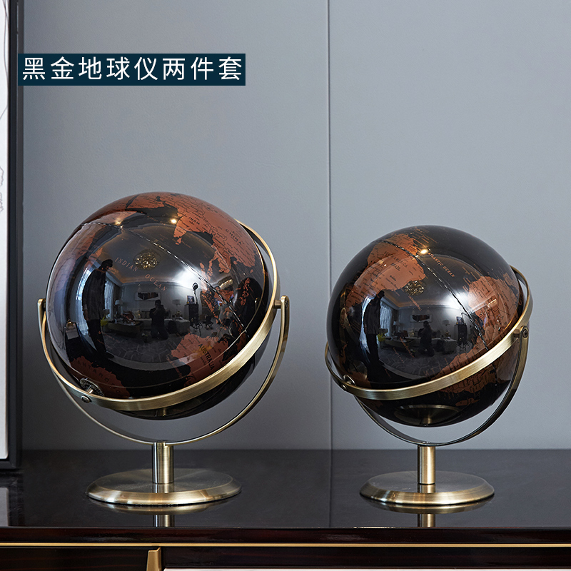 European style light luxury globe creative crafts metal ornaments modern living room office desktop home decorations