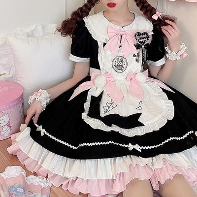 taobao agent Cotton genuine cute apron, dress, Lolita style