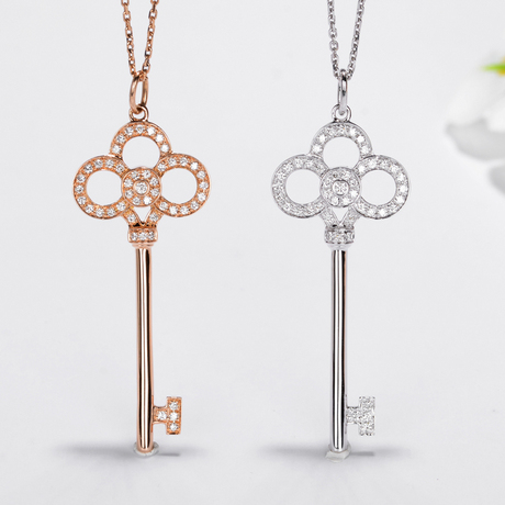 【钻石吊坠】_keys钥匙项链图片_钻石项链价格_搭配分享 - 爱逛街