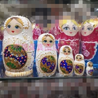 Белая деревянная оригинальная памятная кукла, Россия, ручная роспись, подарок на день рождения