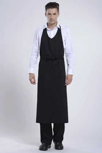 Кофейный фартук для работы, V-образный вырез