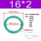 Vòng chữ O cao su flo có đường kính ngoài 11,5/12/12,5/13/13,5/14/14,5/15/15,5/16/16,5*2 phớt thủy lực 