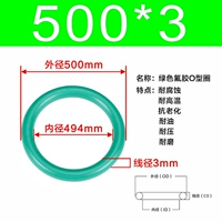 Внешний диаметр зеленого фтора 500*3