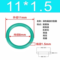 Внешний диаметр зеленого фтора 11*1,5 [50]