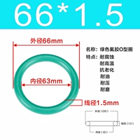 Внешний диаметр зеленого фтора 66*1,5 [5]