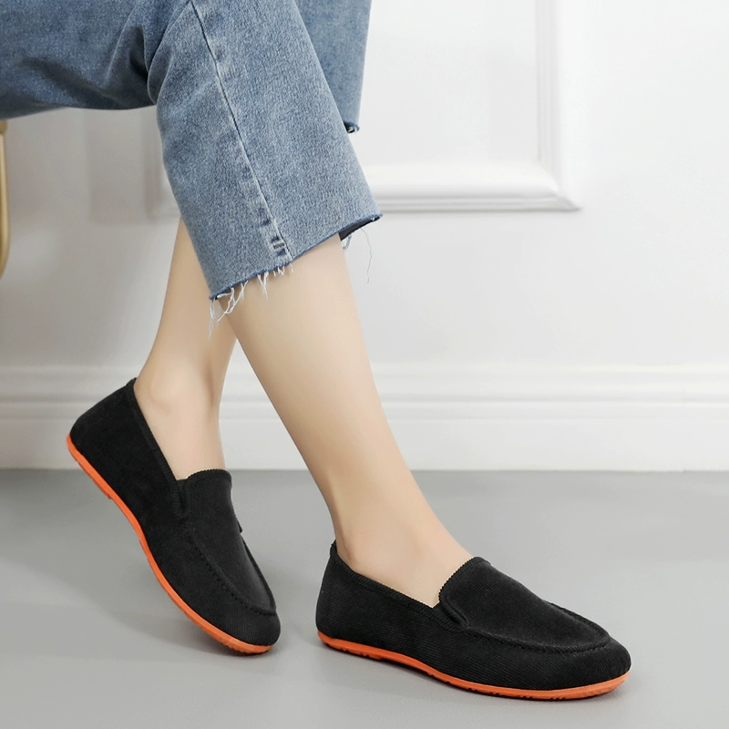 レディーススリッポン 軽量柔軟防滑底レディース幅広快適スリッポン