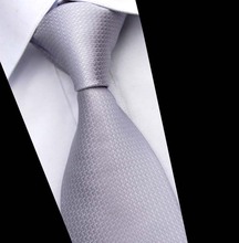 Настоящий шелковый галстук мужской галстук деловой галстук чистый серебристый галстук нано - водонепроницаемый
